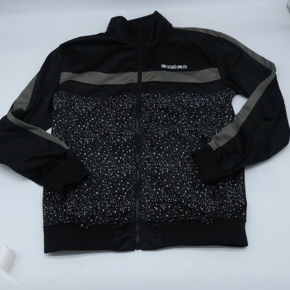 Vintage Y2K Ecko Unltd Black Speckled Fleck Track Jacket Full Zip GRUNGE Men's S - Picture 4 of 6